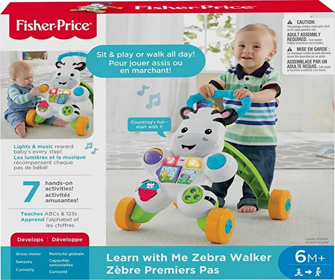 New in box! Fisher-Price Learn with Me Zebra Walker, Ages 6 Months 
