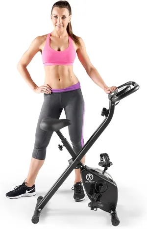 New in box! Foldable Magnetic Resistance Upright Exercise Bike-some minor scratches from shipping, otherwise great! Black, Great for small spaces, Retails $245 W/Tax!
