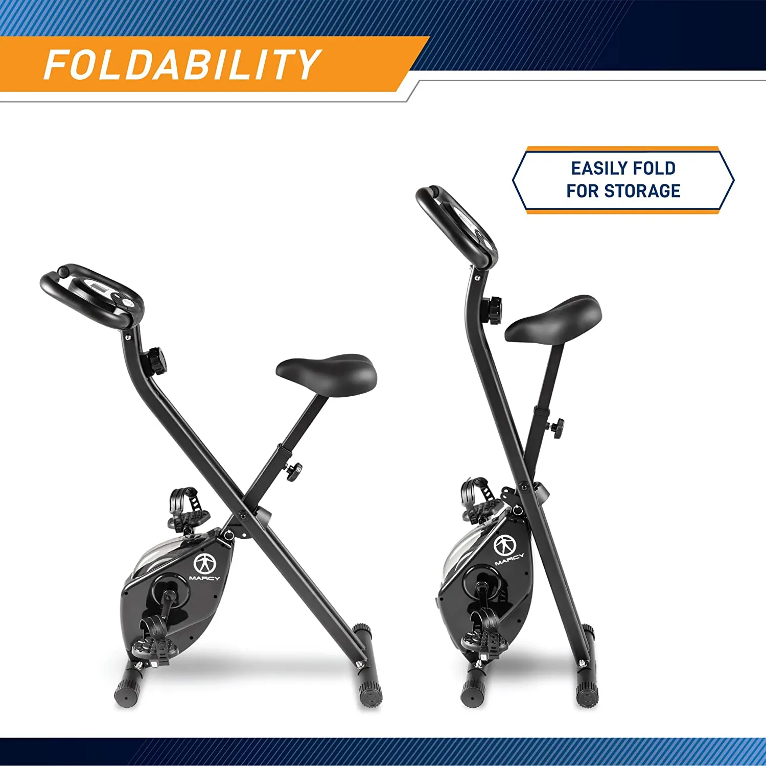 New in box! Foldable Magnetic Resistance Upright Exercise Bike-some minor scratches from shipping, otherwise great! Black, Great for small spaces, Retails $245 W/Tax!