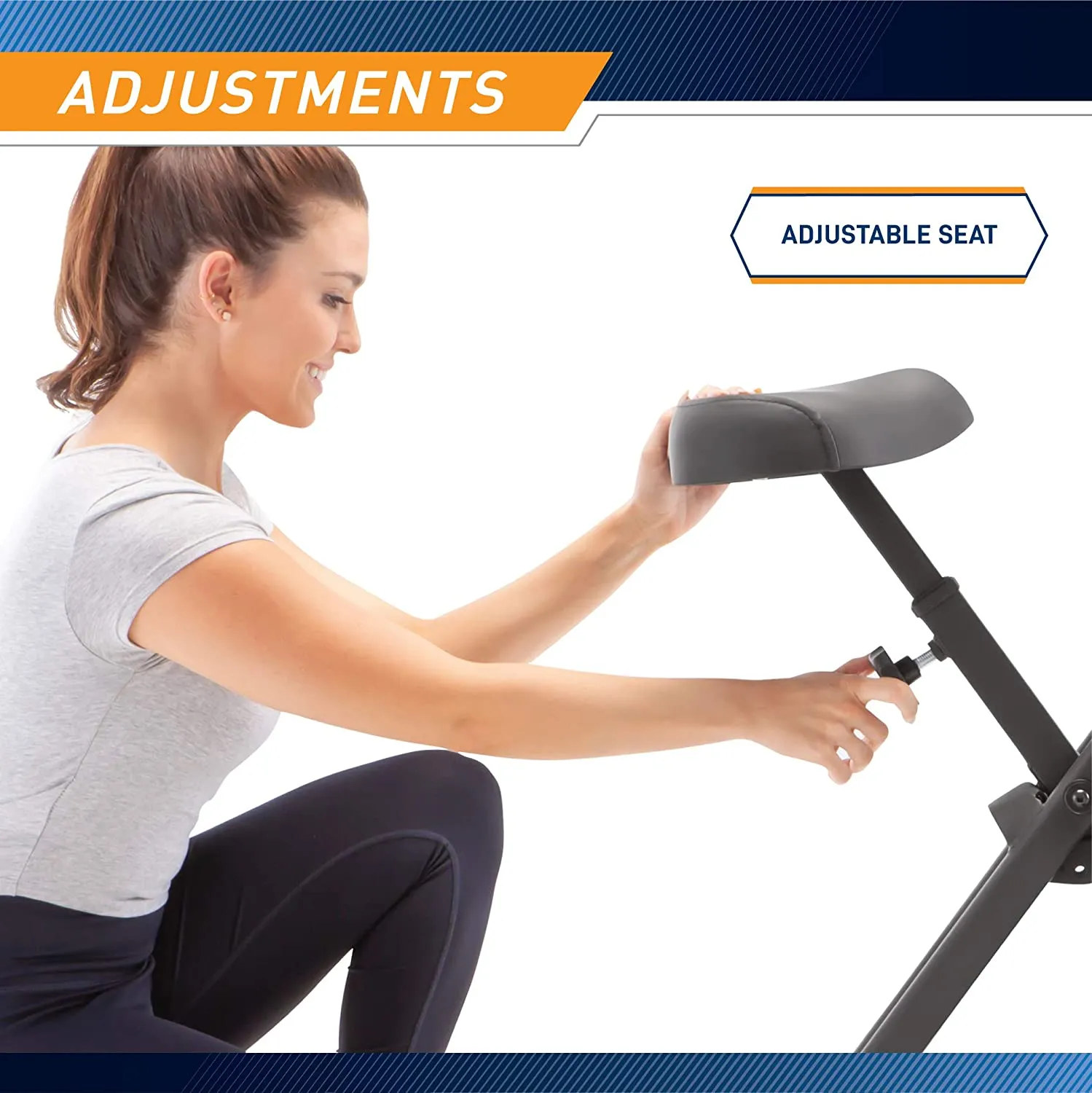 New in box! Foldable Magnetic Resistance Upright Exercise Bike-some minor scratches from shipping, otherwise great! Black, Great for small spaces, Retails $245 W/Tax!
