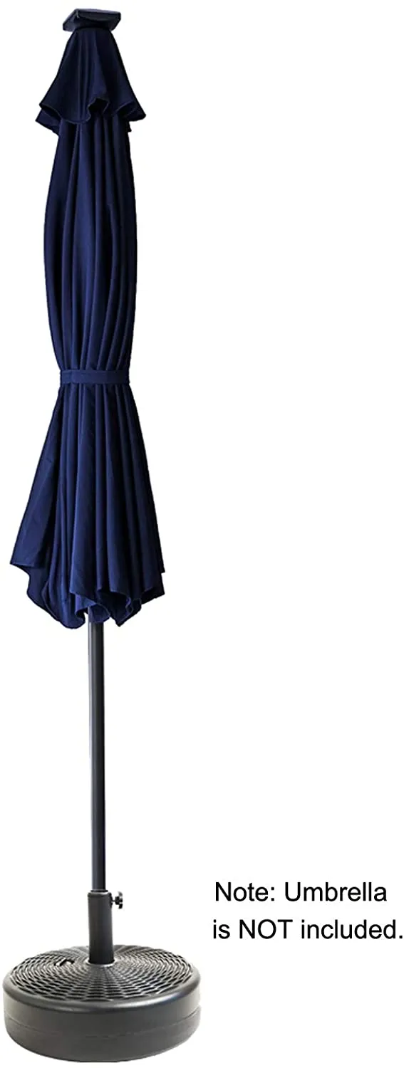 New in box! Heavy Duty 70 Lb C-Hopetree Base Stand for Outdoor Patio Market Umbrella - 32kg - Round - Black! Retails $180 