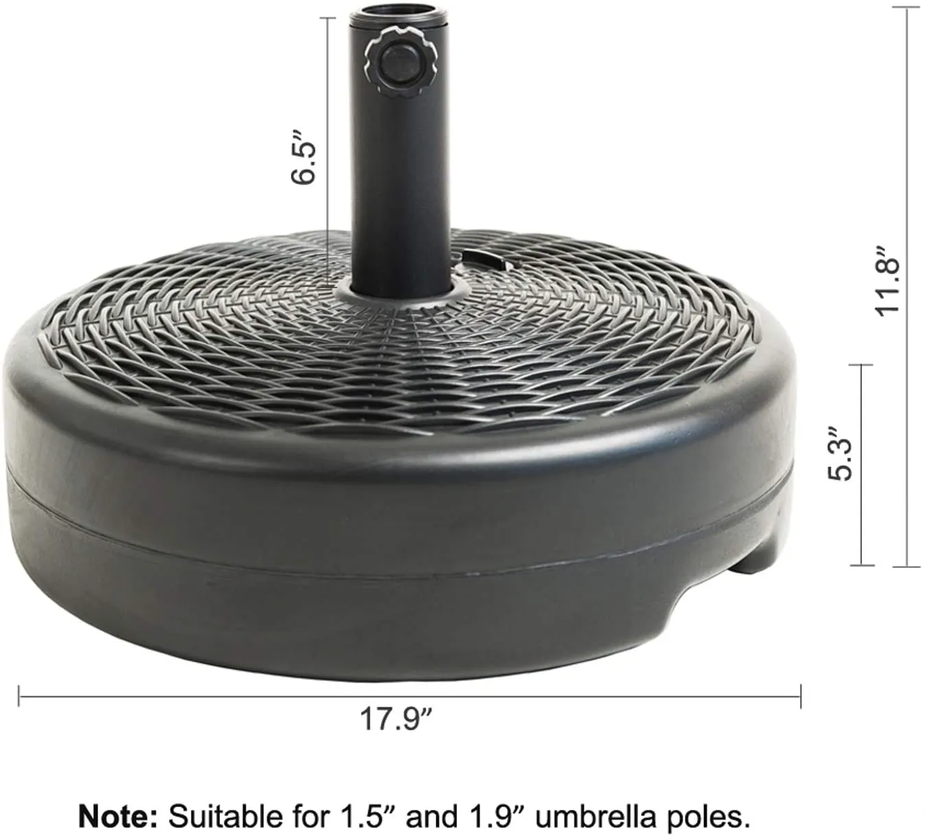 New in box! Heavy Duty 70 Lb C-Hopetree Base Stand for Outdoor Patio Market Umbrella - 32kg - Round - Black! Retails $180 