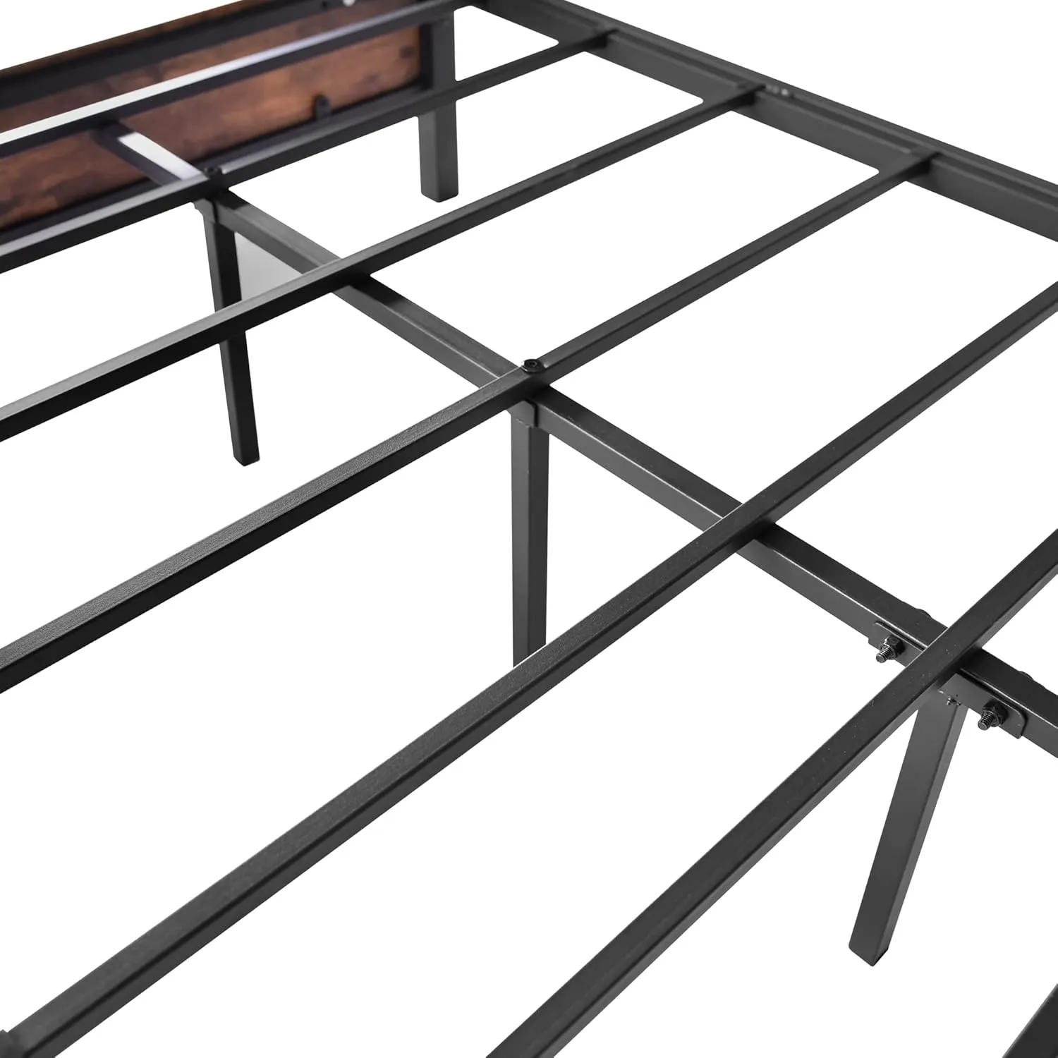 NEW IN BOX Retails $200, BOFENG Queen Size Bed Frames with Wood Headboard and Footboard, Heavy Duty Platform Bed Frame with Storage No Box Spring Needed Queen Mattress Foundation, Strong Steel Slats, Noise Free, Queen Size