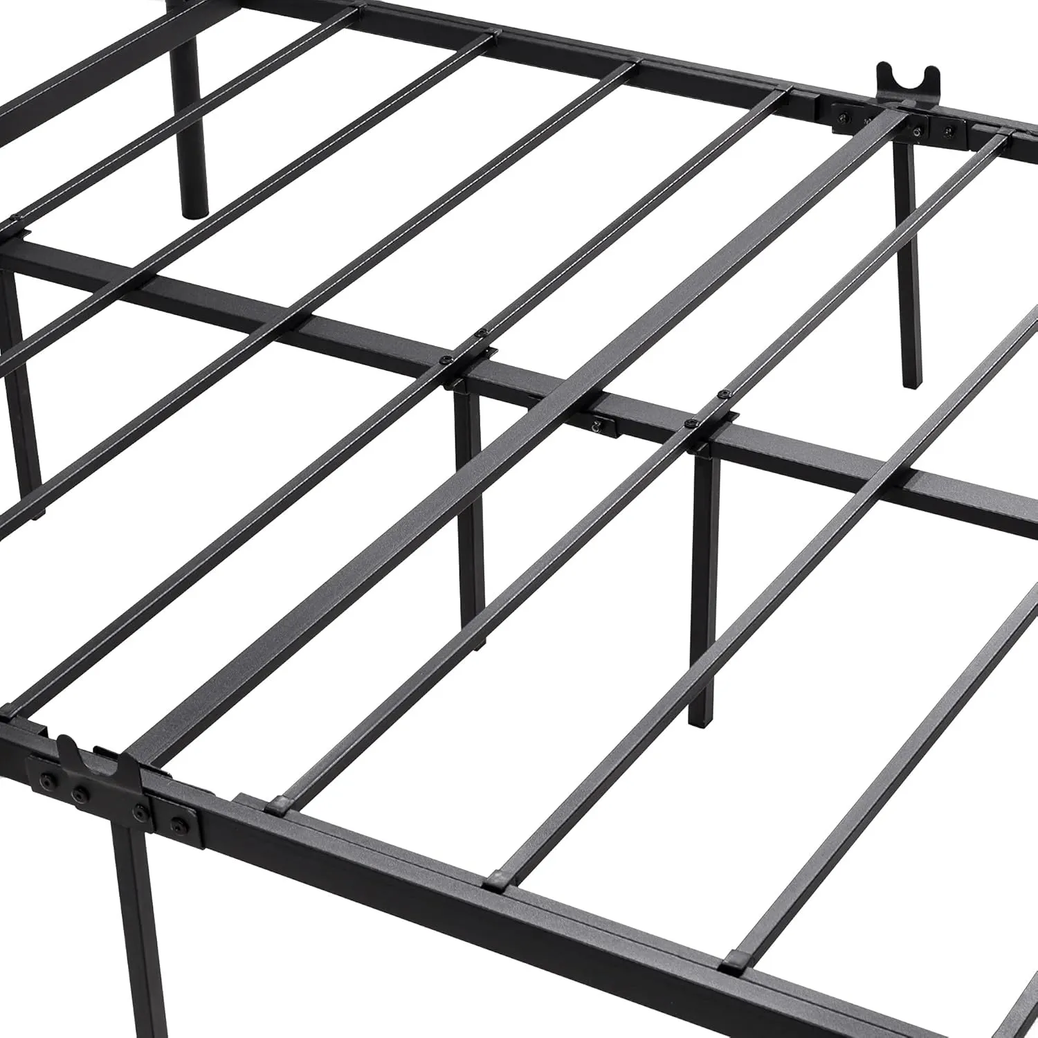 NEW IN BOX Retails $200, BOFENG Queen Size Bed Frames with Wood Headboard and Footboard, Heavy Duty Platform Bed Frame with Storage No Box Spring Needed Queen Mattress Foundation, Strong Steel Slats, Noise Free, Queen Size