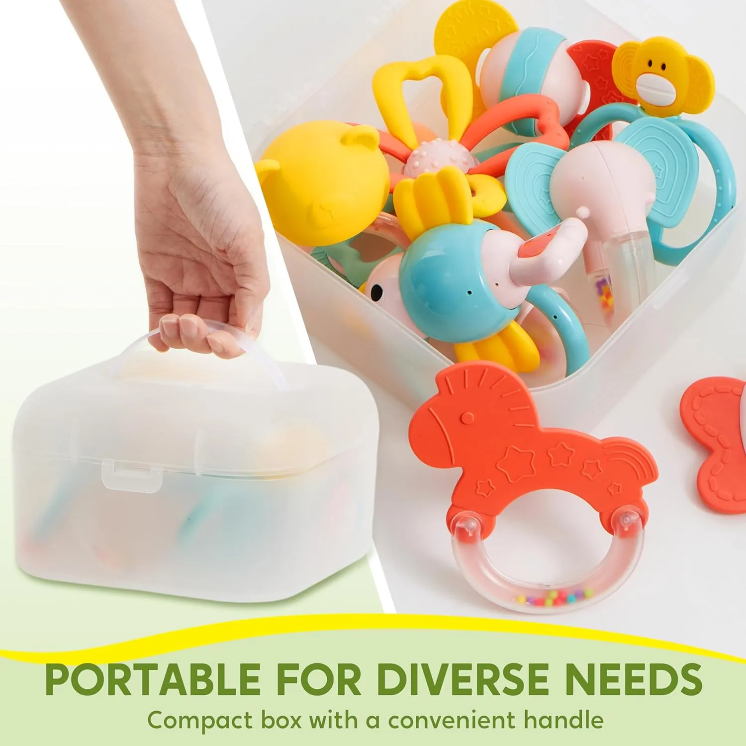 New in box! SYNCFUN Baby 10 Pack Baby Teething Toys, Infant Baby Toys, Rattles Teethers Toys for Baby 0-3-6-12 Months