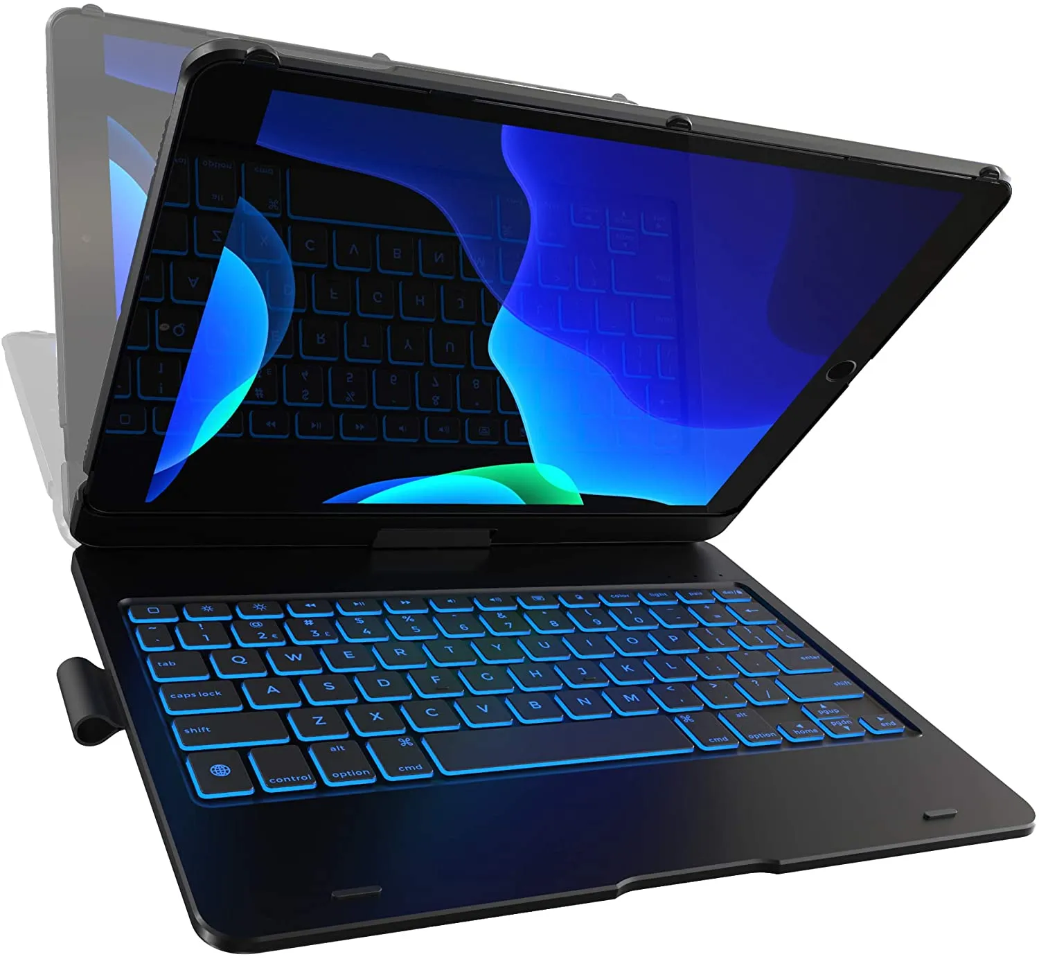 New in box! YEKBEE iPad Keyboard Case for iPad 2018 (6th Gen) - iPad 2017 (5th Gen) - iPad Pro 9.7 - iPad Air 2 & 1 - Thin & Light - 135° Folding - Wireless/BT - Backlit 10 Color - iPad Case with Keyboard (Black)