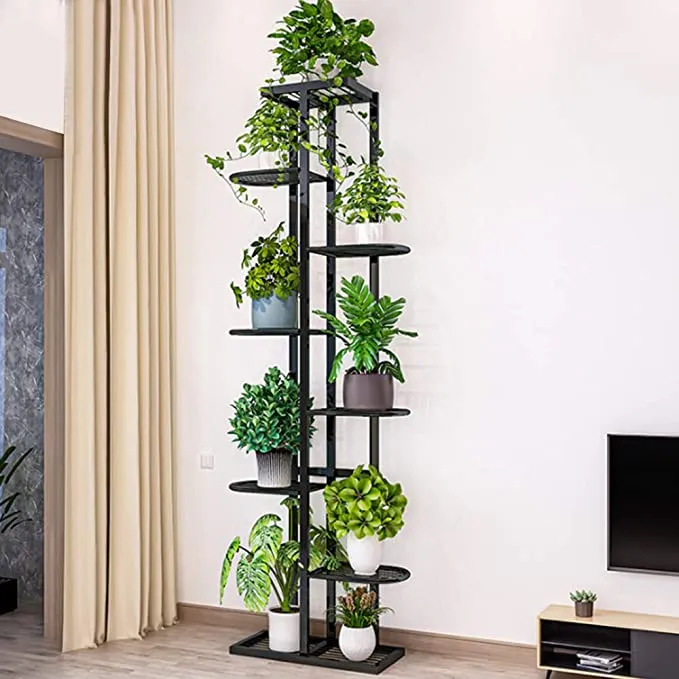New in box! ZZBIQS Indoor/Outdoor Metal 8 Tier Plant Stand Holder (Dark grey)! Could also be use for bookshelf, display rack etc!