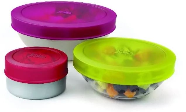 New in package! Joie Silicone Stretch Lids, Reusable Food Storage Lids, Set of 3