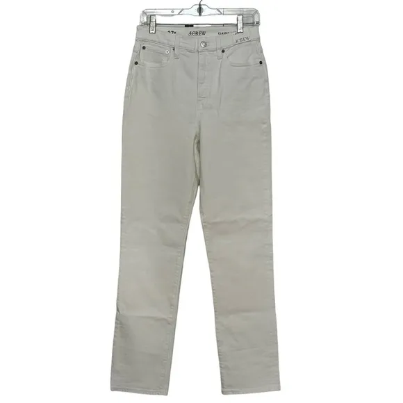 NEW J. CREW Classic Straight Jean in White High-Rise Size 28