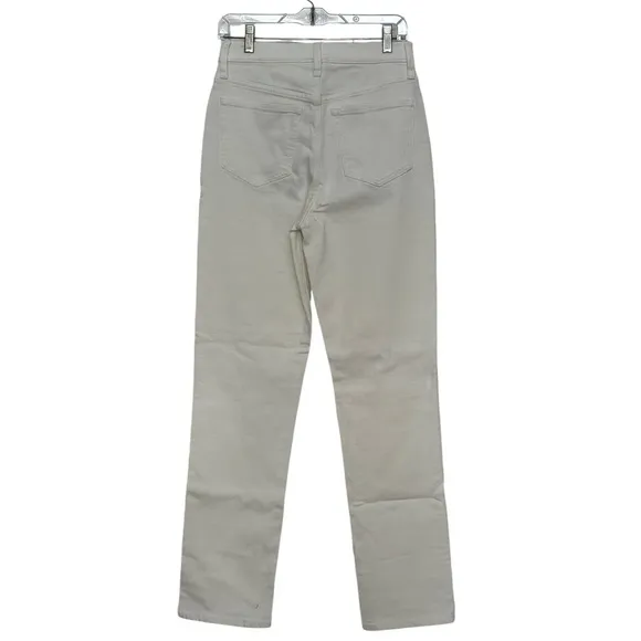 NEW J. CREW Classic Straight Jean in White High-Rise Size 28