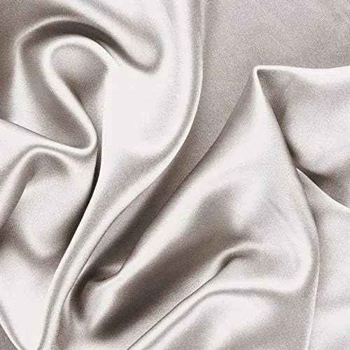 NEW JINAMART Silk Satin Pillow Cases for Hair and Skin - Ultra Soft Body Pillowcases with Hidden Zipper - Hypoallergenic Satin Pillow Cases (Apricot Grey, King 2-Pack)
