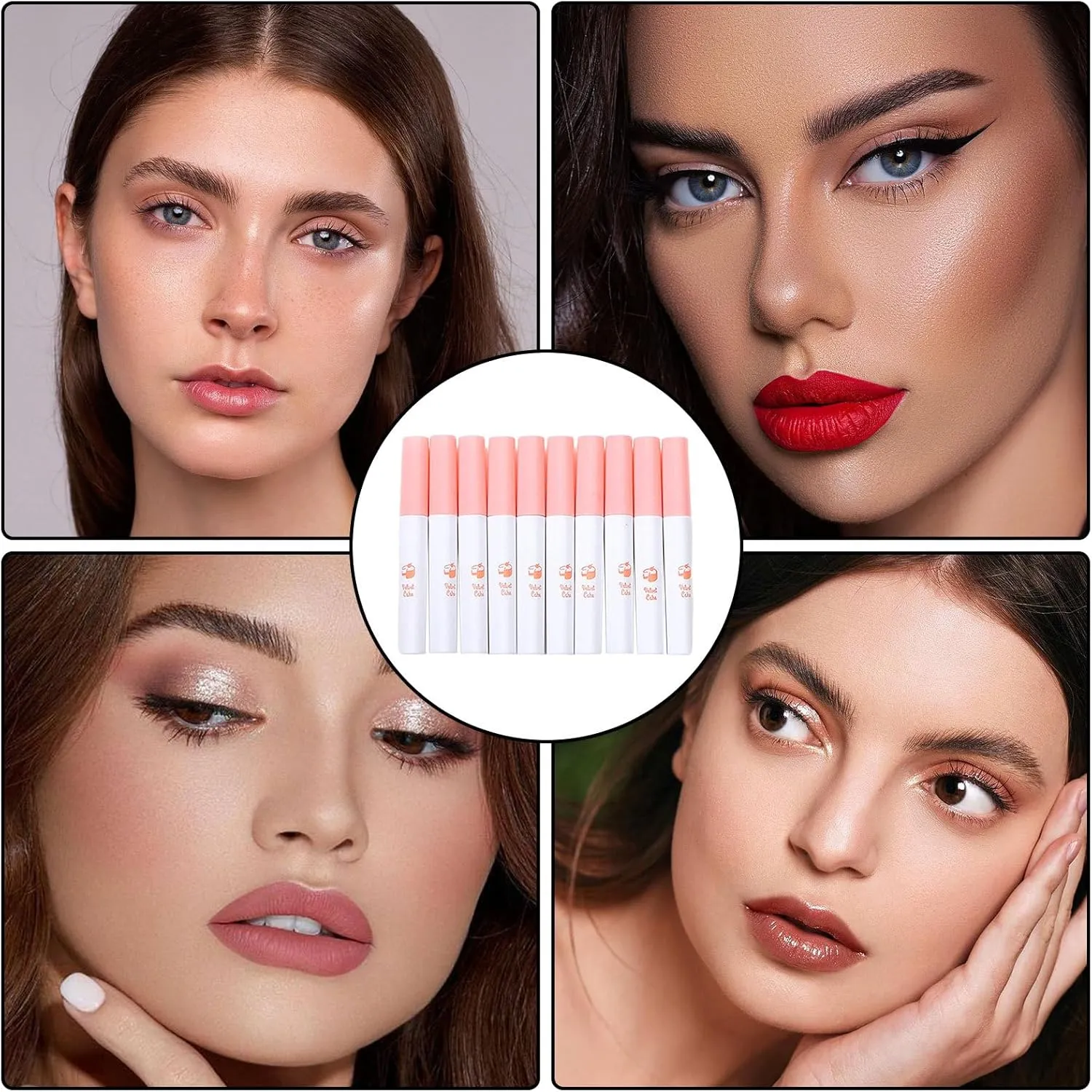 NEW Lana Del Rey Lipstick | 10 Colors Cigarettes Glossy Lip Tint | 24 Hour Long Lasting Lipstick Waterproof Matte Lipstick Set | Lana Del Rey Cigarettes Lipstick Makeup Set for Women Girls