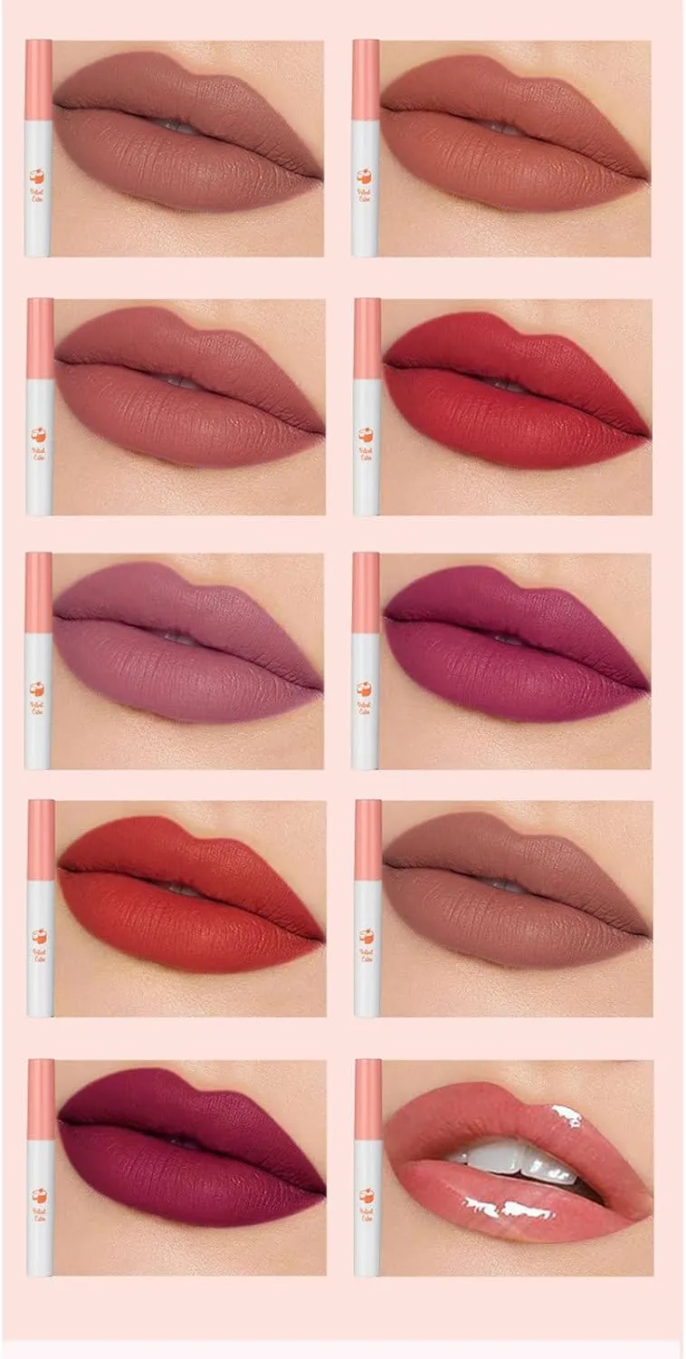 NEW Lana Del Rey Lipstick | 10 Colors Cigarettes Glossy Lip Tint | 24 Hour Long Lasting Lipstick Waterproof Matte Lipstick Set | Lana Del Rey Cigarettes Lipstick Makeup Set for Women Girls