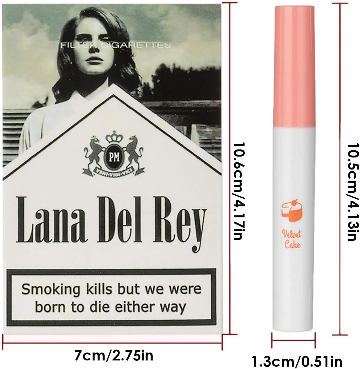 NEW Lana Del Rey Lipstick | 10 Colors Cigarettes Glossy Lip Tint | 24 Hour Long Lasting Lipstick Waterproof Matte Lipstick Set | Lana Del Rey Cigarettes Lipstick Makeup Set for Women Girls