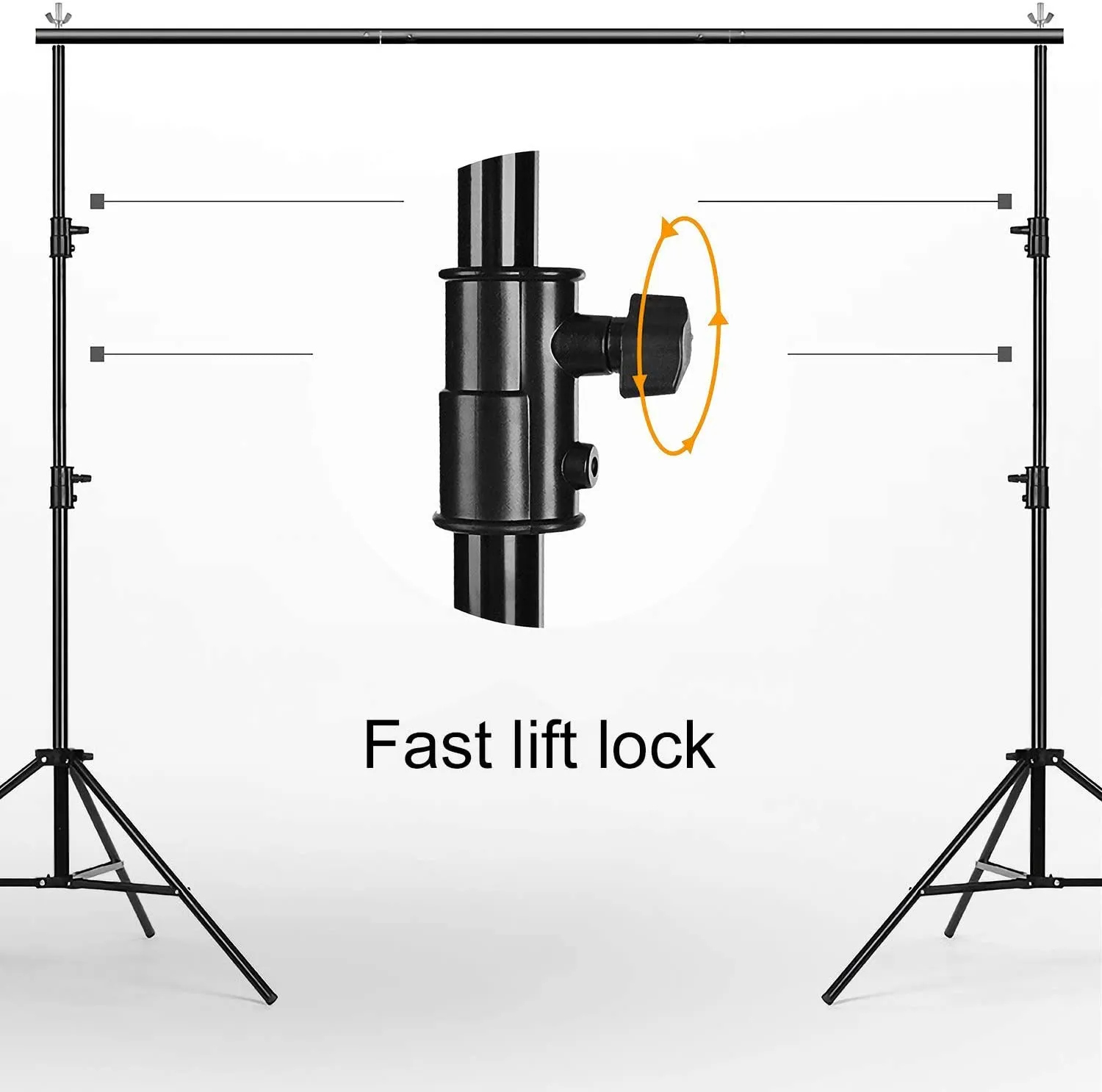 New MOUNTDOG 2M x 3M/6.5ft x 10ft Photo Backdrop Stand Kit Photography Studio Background Support System with 3 Clamps Carrying Case Heavy Duty Stand for Video Shooting Portrait