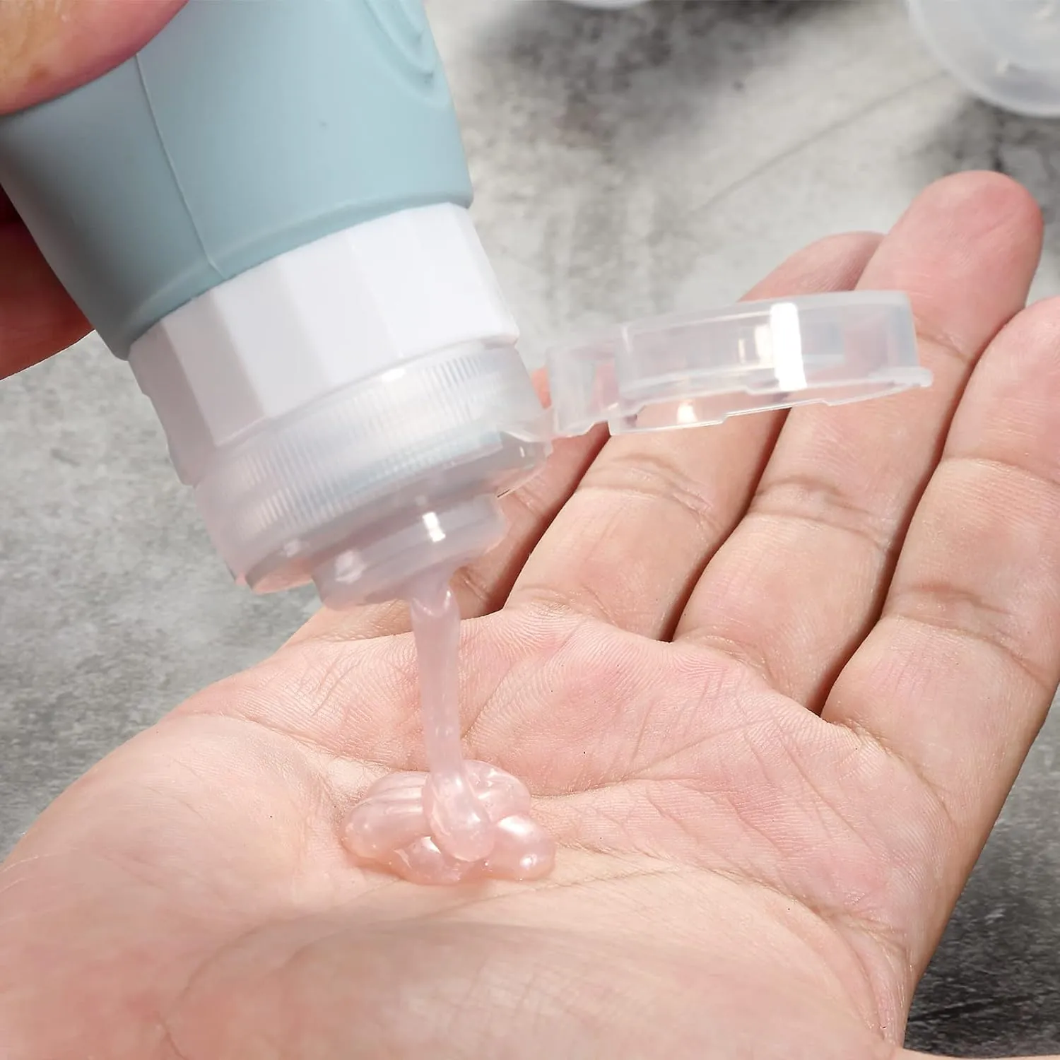NEW Mrsdry Travel Bottles for Toiletries, Tsa Approved 3oz Travel Size Containers BPA Free Leak Proof Refillable Liquid Silicone Squeezable Travel Accessories for Shampoo Conditioner Lotion (4 Pack)