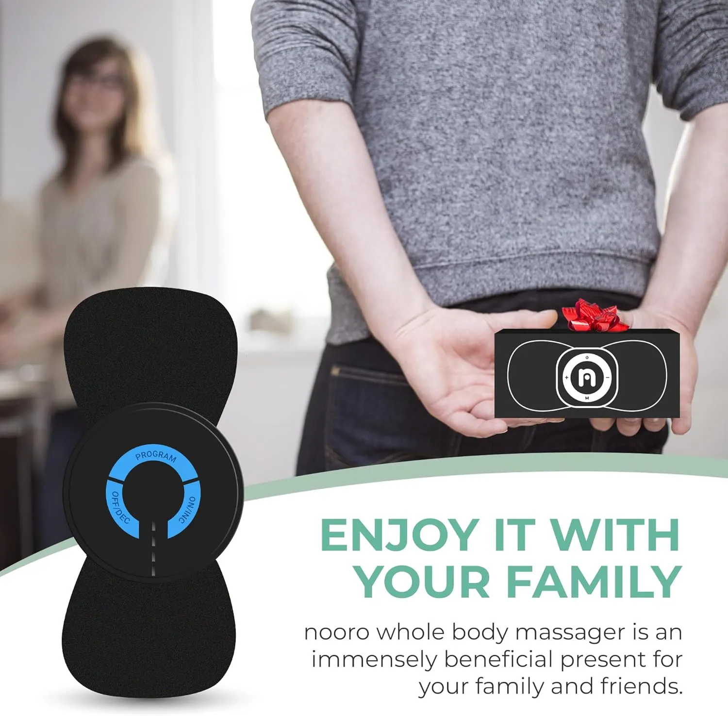 NEW nooro Whole Body Massager Portable & Rechargeable | Cordless Massager | Effective Legs, Shoulder & Back Massage Techniques | Muscle Massager for Travel, Home & Office Use for Man and Woman, Retails $65