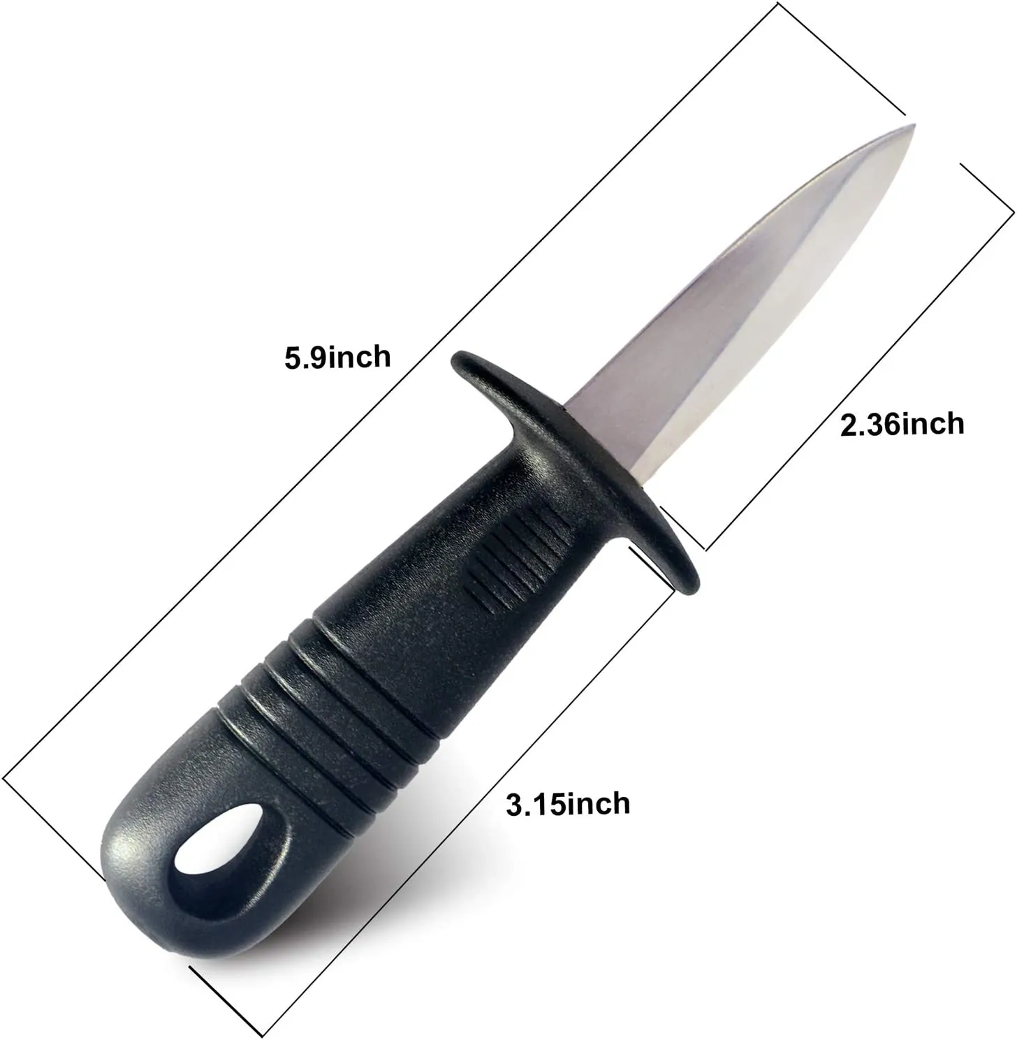 New Oyster Knives with Cut Resistant Gloves Set, Oyster Shucking Knife with Plastic Non-Slip Handle, Opener Kit Tools for Oyster Clam Shellfish Seafood (2 Black 2 Red)
