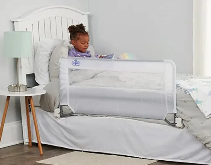 New Regalo Swing Down Bed Rail Guard, with Reinforced Anchor Safety System