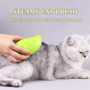 NEW Spray Floating Hair Comb, Pet Spray Massage Comb for Cats and Dogs, 3 In 1 Steamy Cat Brush, for Removing Tangled and Loose Hair, Anti-Flying Hair (green)