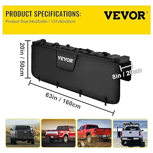 New VEVOR Tailgate Pad for Bikes, Tailgate Protection Cover Carries UP to 6 Mountain Bikes, 63" Bike Pickup Pad for Pickup Truck! Retails $110 