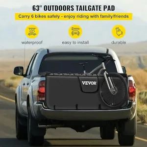 New VEVOR Tailgate Pad for Bikes, Tailgate Protection Cover Carries UP to 6 Mountain Bikes, 63" Bike Pickup Pad for Pickup Truck! Retails $110 