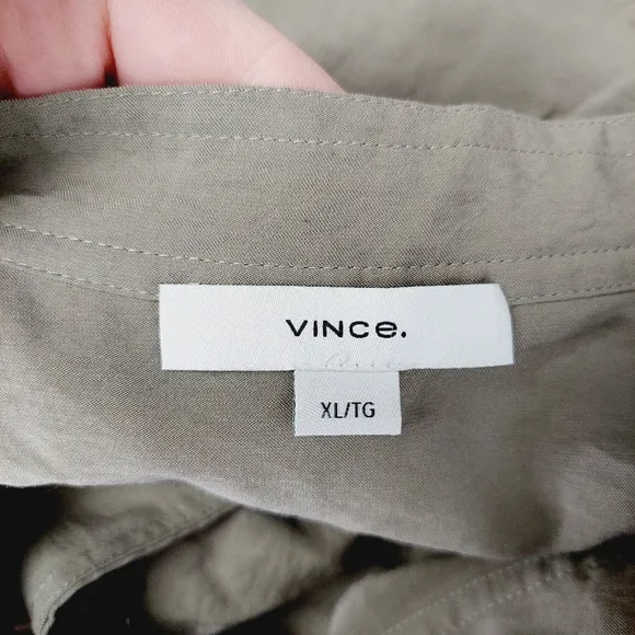 New Vince Women's Soft Utility Shirt Dress P3686