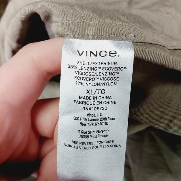New Vince Women's Soft Utility Shirt Dress P3686