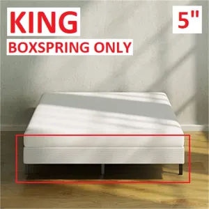 New ZINUS 5 INCH METAL SMART BOX SPRING KING, Smart boxspring assembles on site & comes in a box for easy transport & assembly! Retails $193 