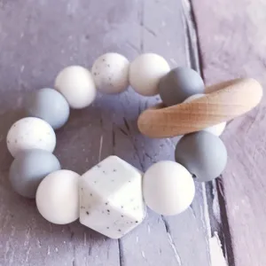 Newborn Mini Teether - Gritty/Soft Grey