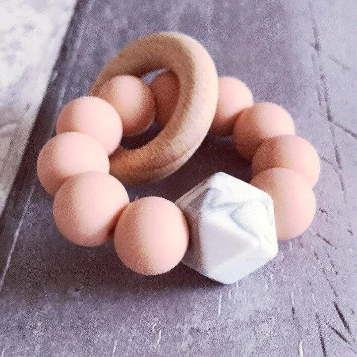 Newborn Mini Teether - Soft Peach