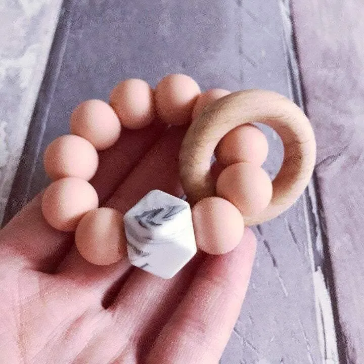 Newborn Mini Teether - Soft Peach