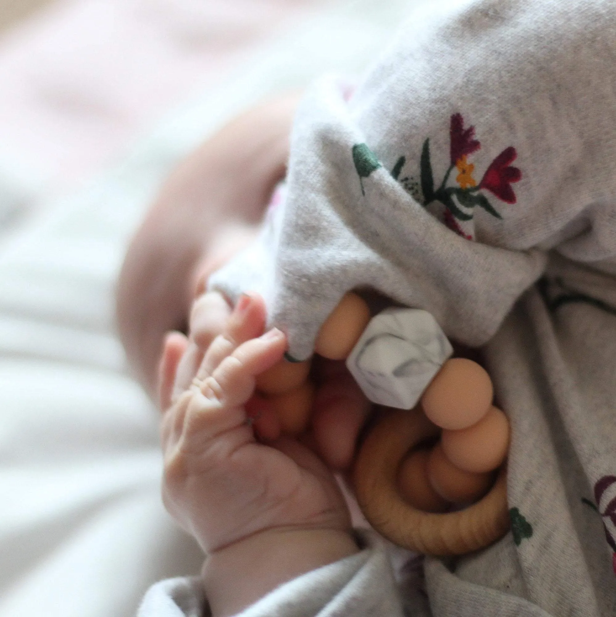 Newborn Mini Teether - Soft Peach