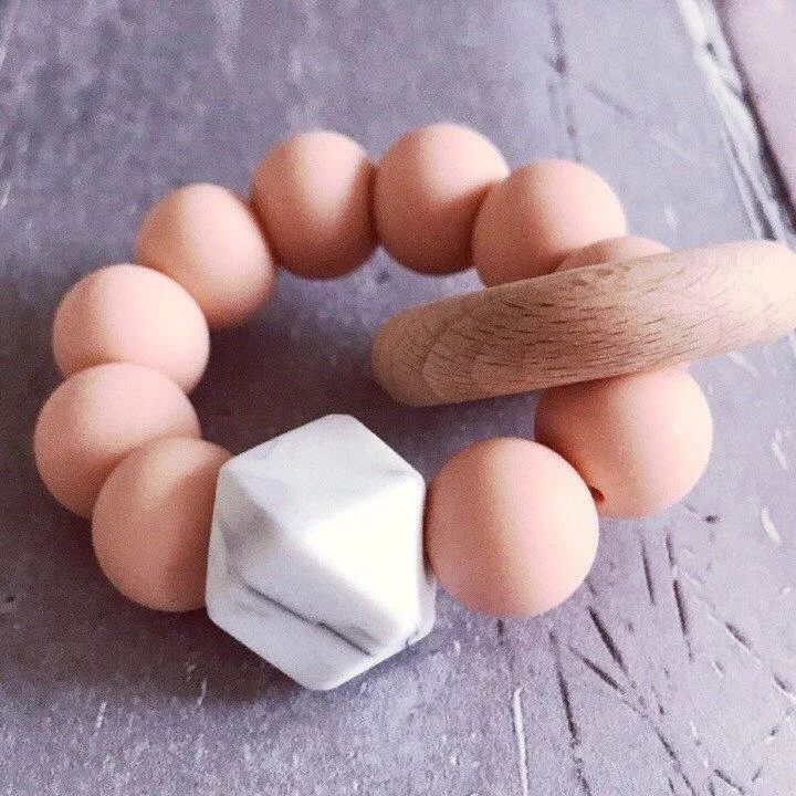 Newborn Mini Teether - Soft Peach