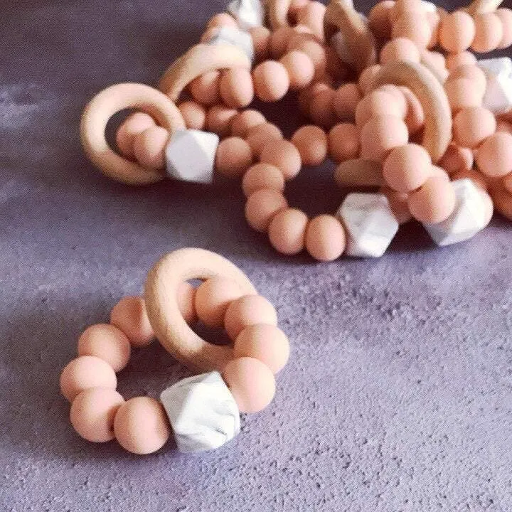 Newborn Mini Teether - Soft Peach