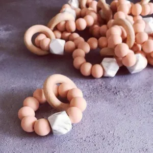 Newborn Mini Teether - Soft Peach
