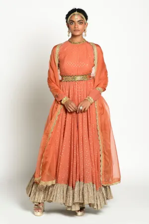Noori Anarkali & Organza Duppata & Belt