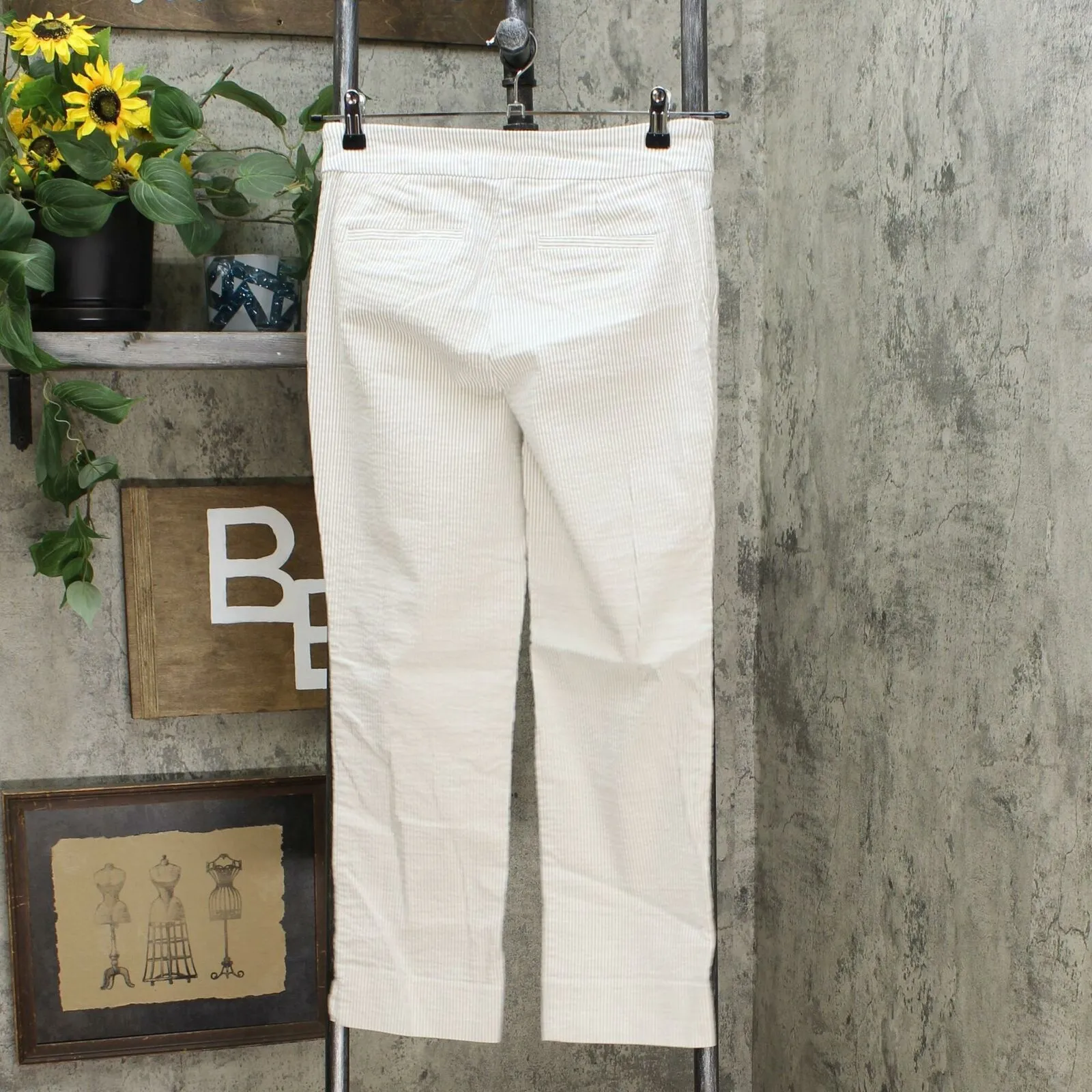 NWT Hilary Radley Women's Stretch Seersucker Pull-On Ankle Pants. 1364094 2XL