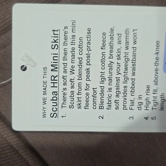 **NWT Lululemon Scuba High-Rise Mini Skirt | Taupetastic | Size Small**
