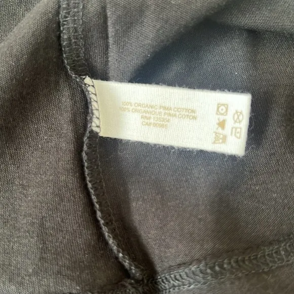 NWT Skin Coleen Black Organic Cotton Knee Length Robe Size 4 XL Reg. $145