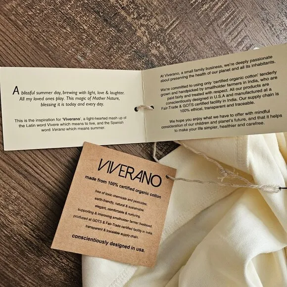NWT!! Viverano 100% Organic Cotton Spa &amp; Bath Medium Short Robe, S, M, L, XL