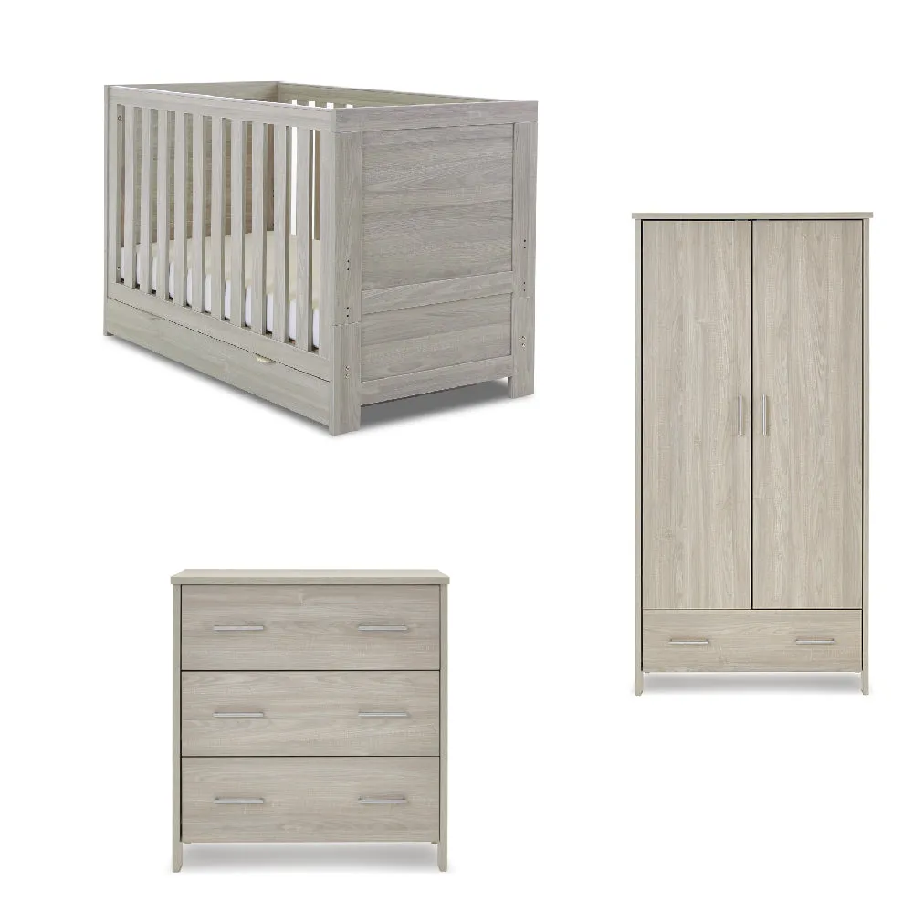 Obaby 4 in 1 Nika 3 Piece Nursery Room Set   Under Drawer