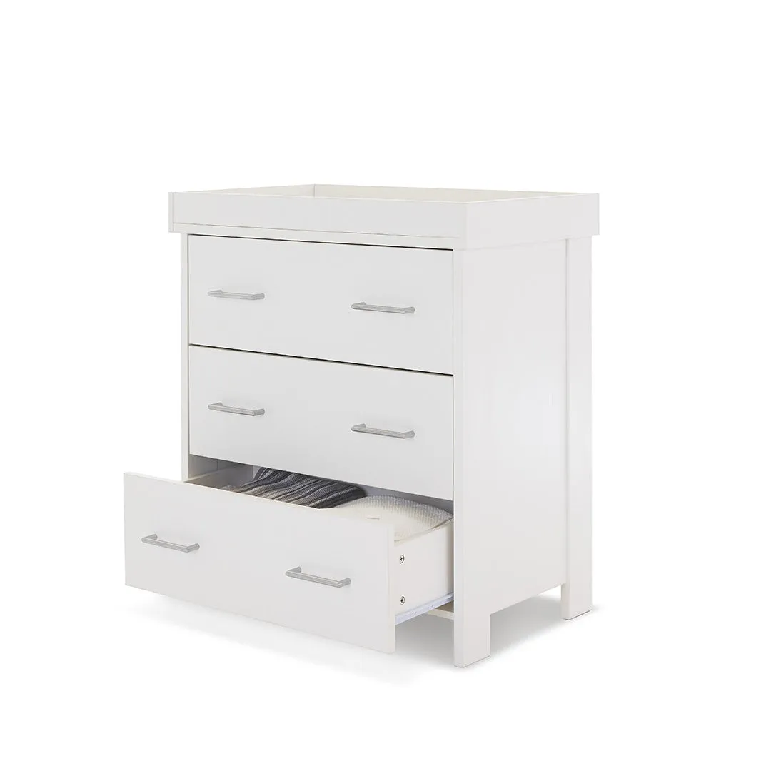 OBABY Nika Mini 2 Piece Room Set & Underdrawer - White Wash