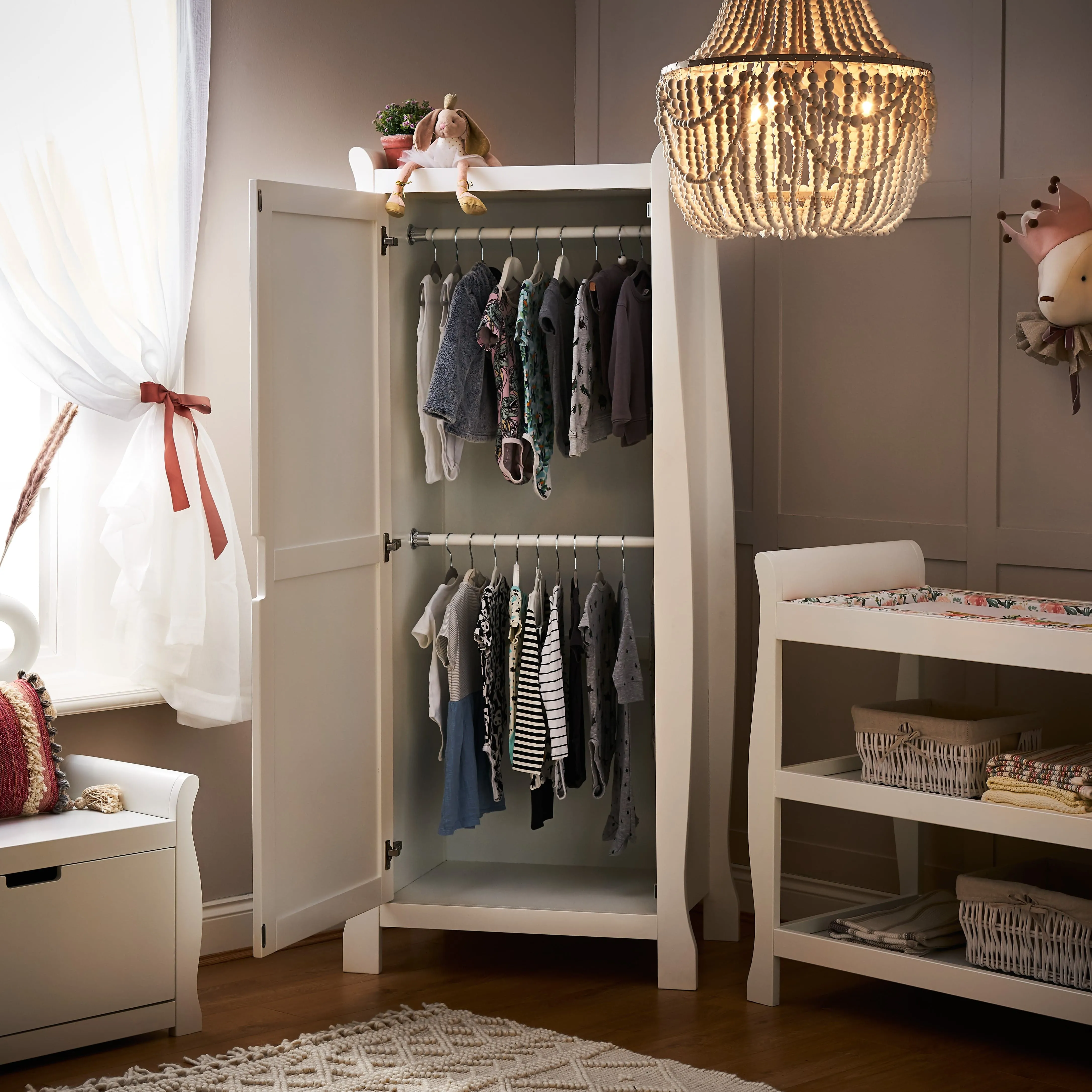 Obaby Stamford Sleigh Single Wardrobe - Direct Delivery
