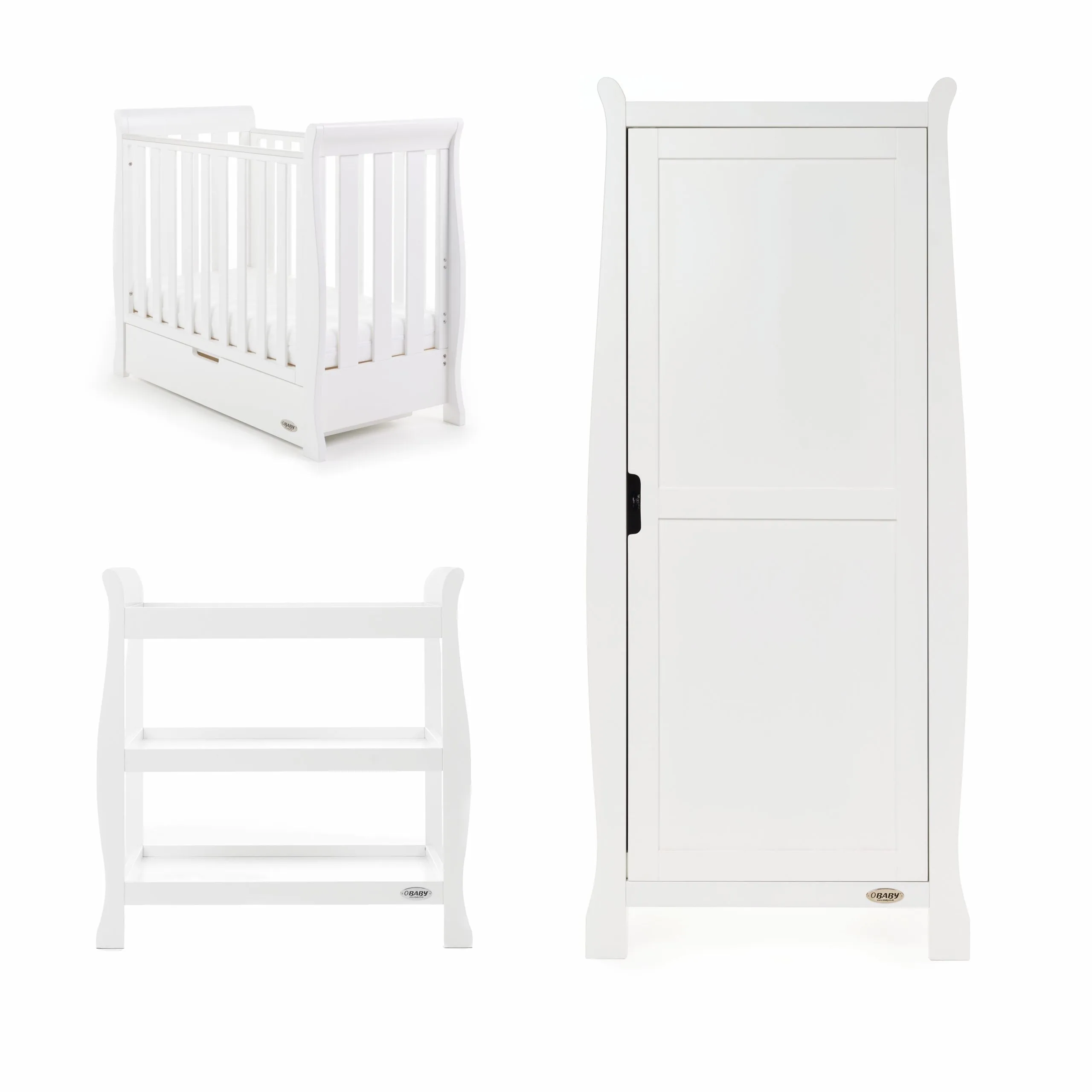 Obaby Stamford Space Saver 3 Piece Room Set - White