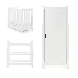Obaby Stamford Space Saver Sleigh 3 Piece Room Set - Direct Delivery