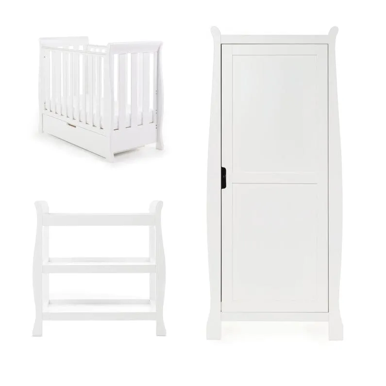 Obaby Stamford Space Saver Sleigh 3 Piece Room Set - Direct Delivery