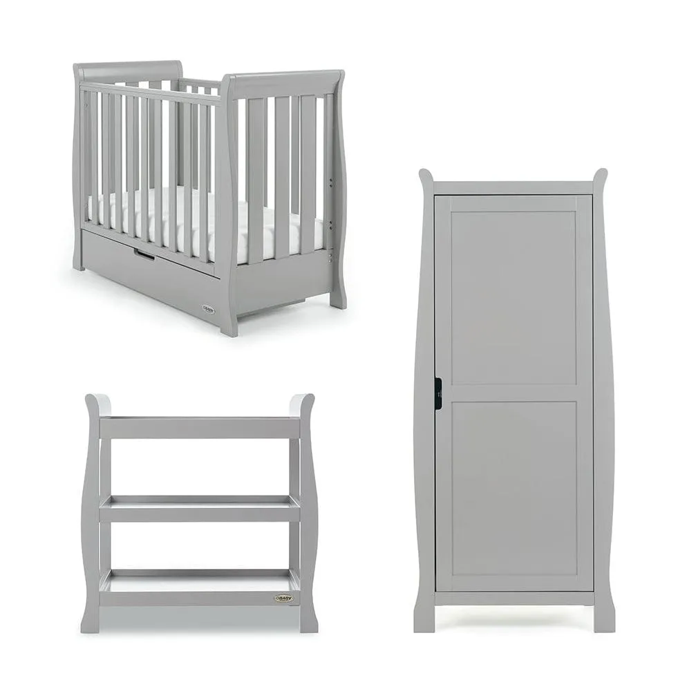Obaby Stamford Space Saver Sleigh 3 Piece Room Set - Direct Delivery