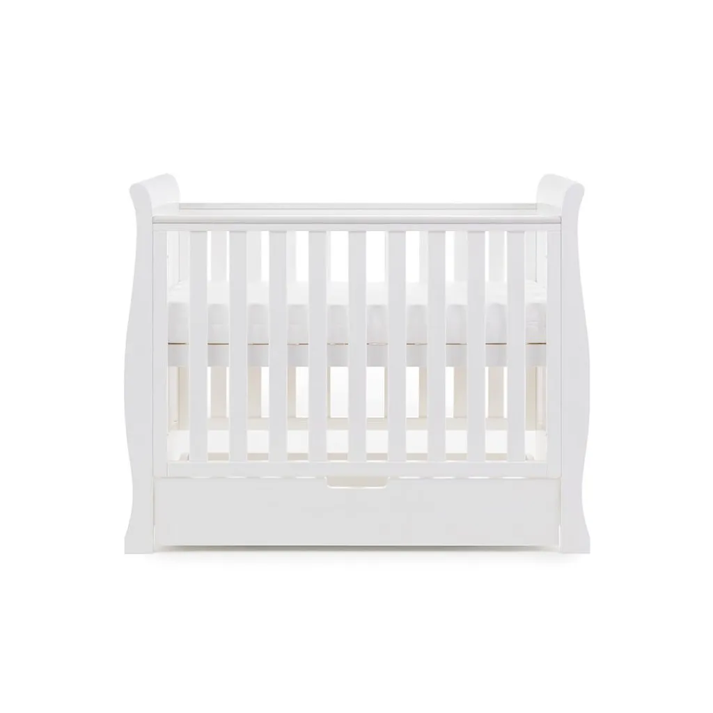 OBABY Stamford Space Saver Sleigh 3 Piece Room Set - White