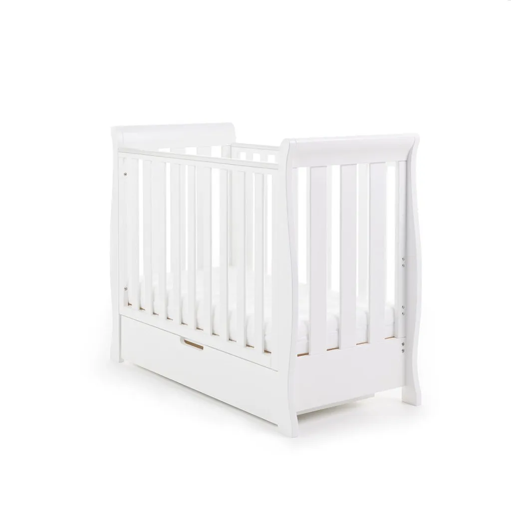 OBABY Stamford Space Saver Sleigh 3 Piece Room Set - White